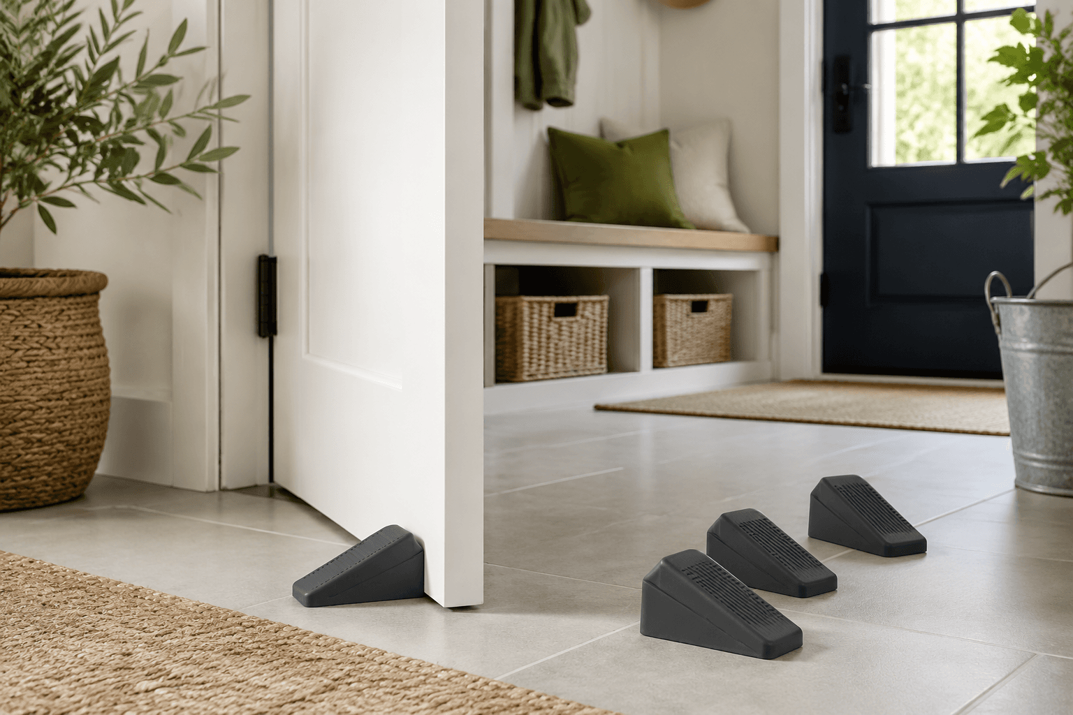 Door Stopper Set (Set of 4) styled in a home entryway