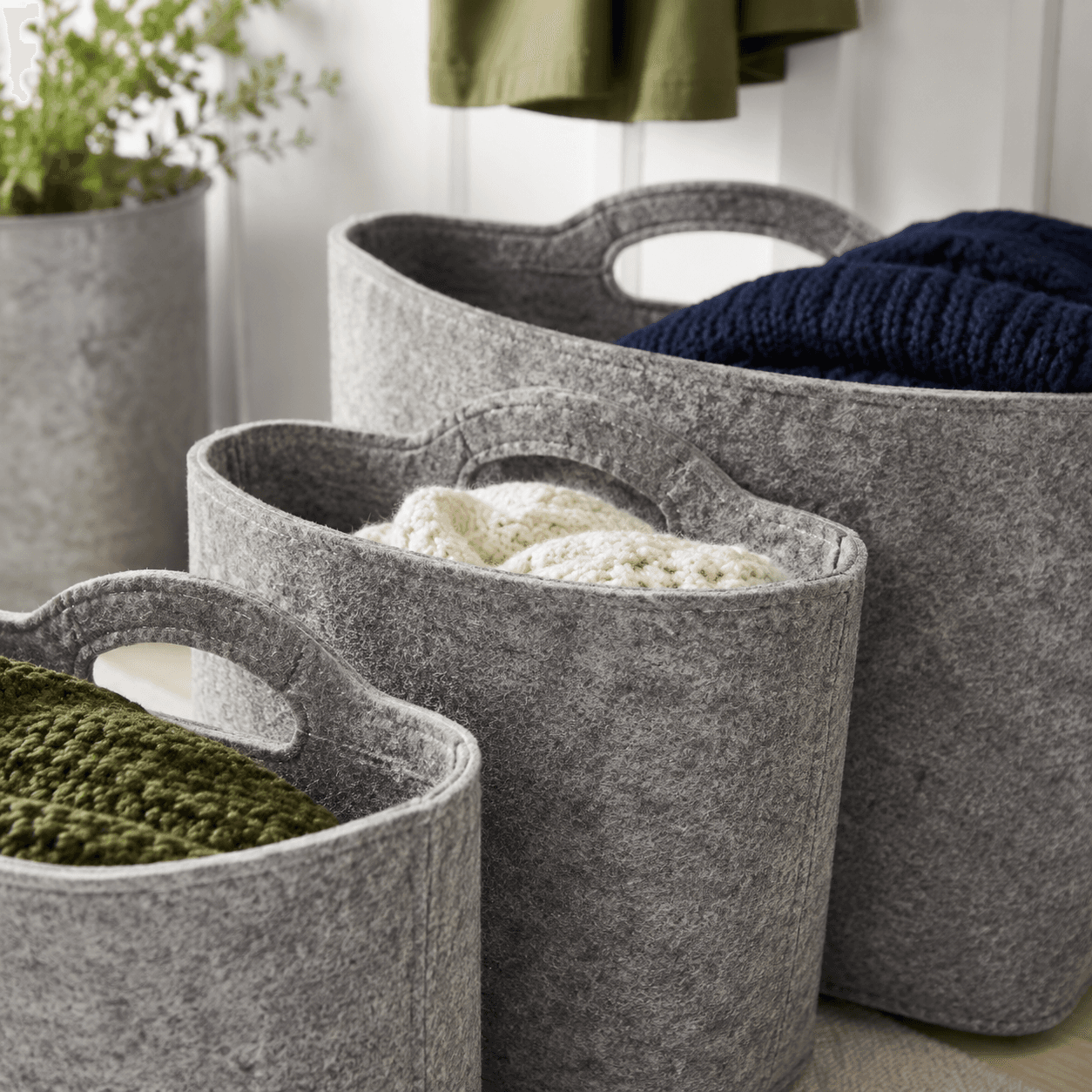 Felt Storage Baskets (Set of 3) material detail