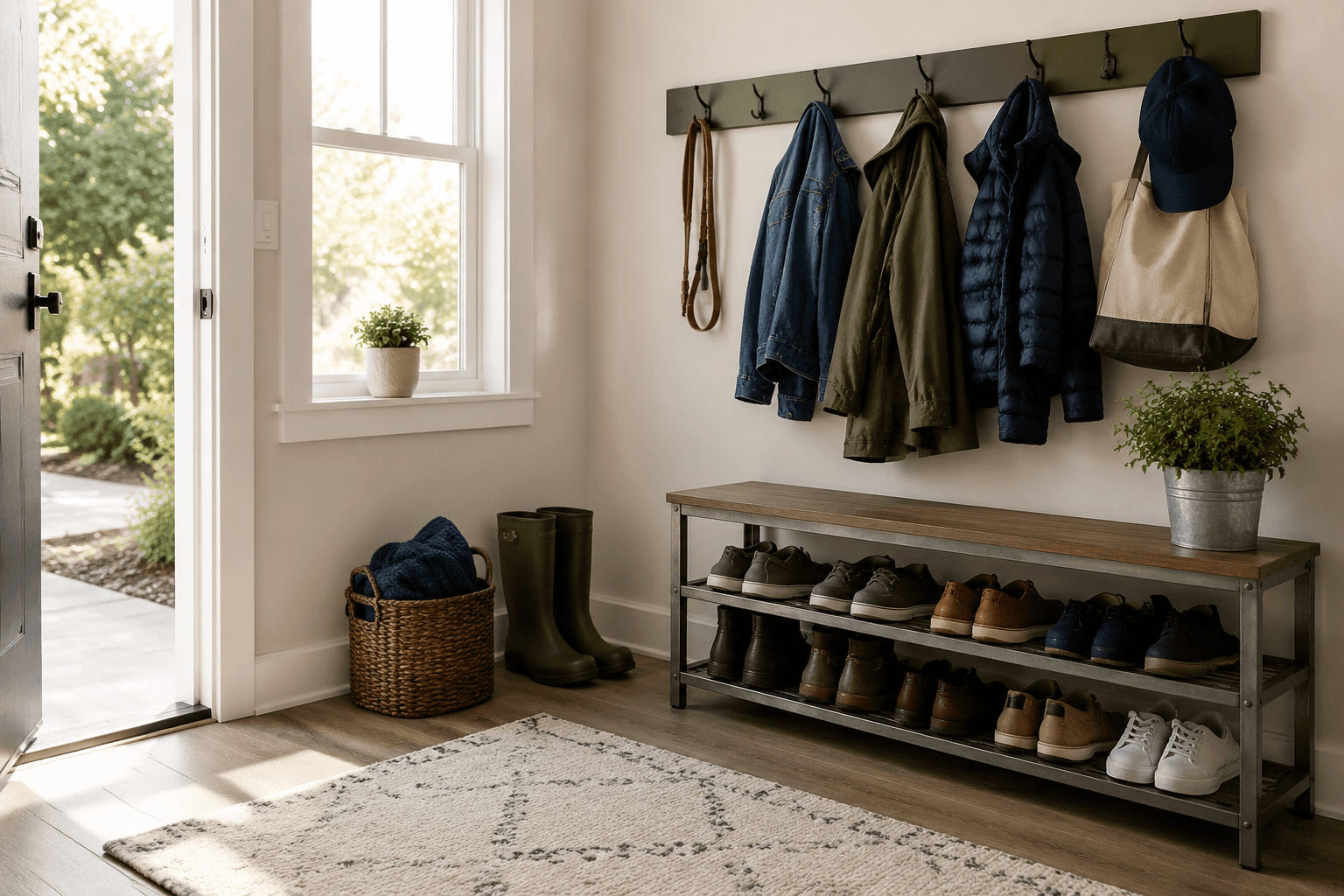 Organized entryway lifestyle