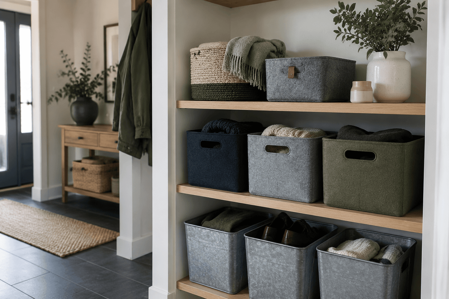Organized entryway lifestyle